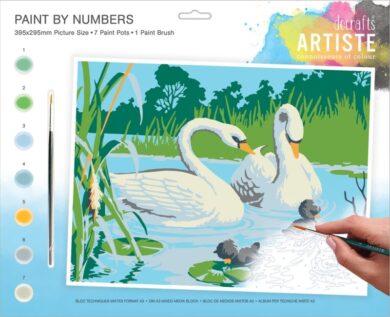 malování podle čísel DOA 550705 - Serene Swans  (5038041074150)