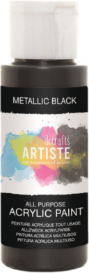 DO barva akryl. DOA 763112 59ml Metallic Black  (5038041941483)