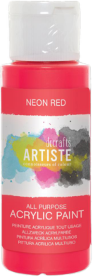 DO barva akryl. DOA 766075 59ml Neon Red  (5055198700978)