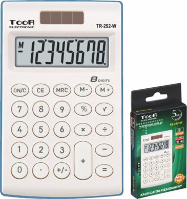 kalkulačka KW TR-252-W 8 míst bílá 120-1418  (5903364216108)