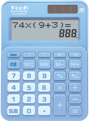 kalkulačka KW TR-1223DB-B dvouřádková modrá 120-1901  (5903364218676)