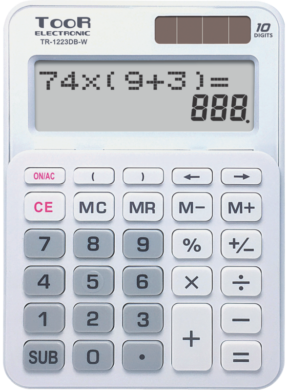 kalkulačka KW TR-1223DB-W dvouřádková bílá 120-1900  (5903364218713)