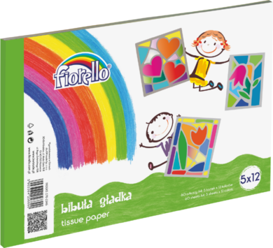 barevné papíry hedvábné Fiorello 5 ks x 12 bar. 170-2346  (5903364256890)
