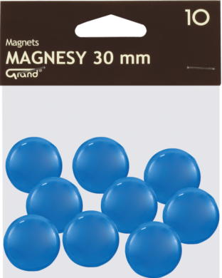 magnet v plastu kulatý 30mm 10ks modrý 130-1696  (5903364258696)