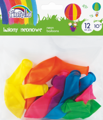 balónky  12ks Fiorello neon mix 10" 170-2452  (5903364264598)