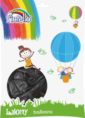 balónky 100ks Fiorello  černé metalic 10" 170-2501  (5903364264710)