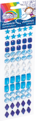 kamínky sklíčka 170-2467 modrá mix tvarů  (5903364278984)