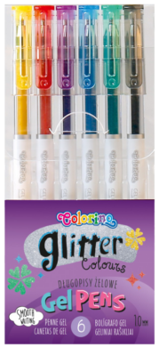 popisovač gel Colorino glitr 6 barev  (5907620180912)