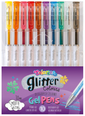 popisovač gel Colorino glitr 10 barev  (5907620180929)