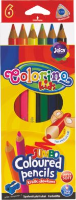 pastelky Colorino trojhranné Jumbo  6ks + ořezávátko  (5907690815516)