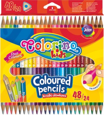 pastelky Colorino trojhranné 48 barev/24ks oboustranné  (5907690851705)