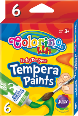 barvy temperové  Colorino 12ml v tubě  6ks  (5907690868390)