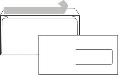 obálka DL-okno samol.s páskou  (80046)