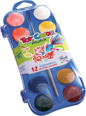 barvy vodové 30mm Toy color 12ks  (8015189002310)