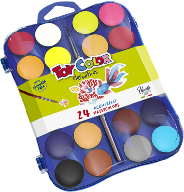 barvy vodové 30mm Toy color 24ks  (8015189002327)