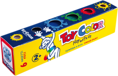 barvy prstové Toy color 25ml 6ks  (8015189005472)