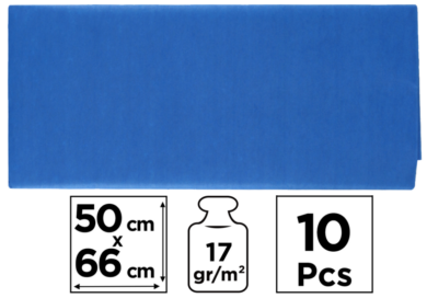 papír hedvábný 50x66 10ks modrý tmavý PN221-15  (8435464100652)