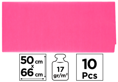 papír hedvábný 50x66 10ks růžový PN221-21  (8435464125938)