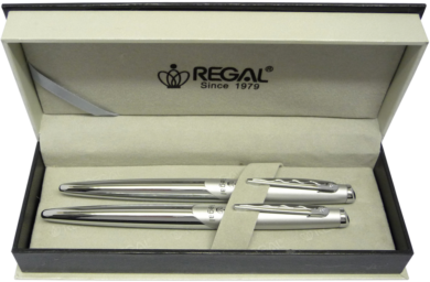 kuličkové pero + roller Themis - stříbrná  (8594033824785)