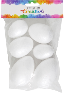 polystyren vejce mix velikostí 6ks  (8594033831868)