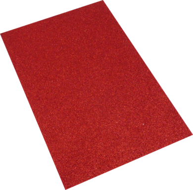 pěnová guma A4 glitr červená EG-004  (8594033832087)