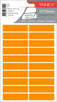 etikety v sáčku neon 13 x 50 oranžové 100ks OFC-109  (8698806381090)