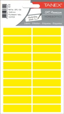 etikety v sáčku neon 13 x 50 žluté 100ks OFC-109  (8698806383094)