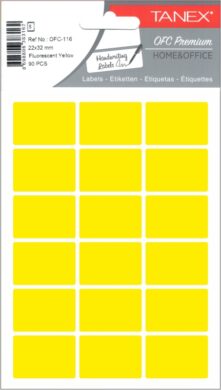 etikety v sáčku neon 22 x 32 žluté 90ks OCF-116  (8698806383162)
