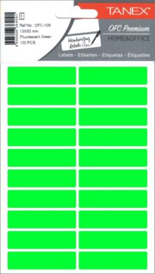 etikety v sáčku neon 13 x 50 zelené 100ks OFC-109  (8698806384091)