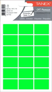 etikety v sáčku neon 22 x 32 zelené 90ks OCF-116  (8698806384169)