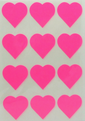 a samol.STC-302 srdce fluo růžové 31 x 31 60ks  (8698806752630)