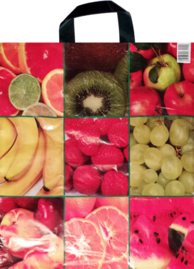 taška PE 50 x 45 s uchy ovoce  (9318)