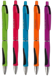 kuličkové pero Solidly COLOR mix 0,5 mm 10x5barev - plastov tlo, hrot 0,5 mm