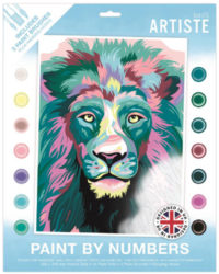 malování podle čísel DOA 550716 - Courageous Lion - Obsahuje vše - po vybalení můžete ihned malovat.