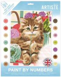 malování podle čísel DOA 550718 - Cute Kitten - Obsahuje vše - po vybalení můžete ihned malovat.