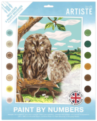 malování podle čísel DOA 550722 - Wise Owl - Obsahuje ve - po vybalen mete ihned malovat.