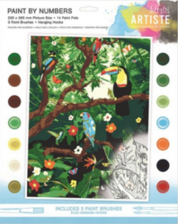 malování podle čísel DOA 550714 - Endangered Rainforest - Obsahuje ve - po vybalen mete ihned malovat.