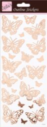 DO samolepky ANT 810284 Butterflies Rose Gold On White