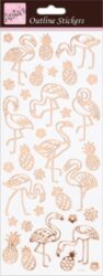 DO samolepky ANT 810285 Flamingos Rose Gold On White