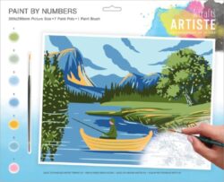 malování podle čísel DOA 550704 - Lakes + Mountains - obsahuje ve, aby vae dti mohly zat hned po vybalen malovat