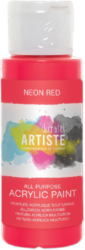 DO barva akryl. DOA 766075 59ml Neon Red - akrylov barva ARTISTE neonov