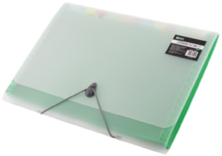 desky 12 kapes s gumou zelené 110576 - Lehká a praktická složka na dokumenty formátu A4 12 kapes
