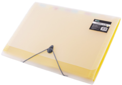 desky 12 kapes s gumou žluté 110578 - Lehká a praktická složka na dokumenty formátu A4 12 kapes