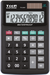 kalkulačka KW TR-2296T voděodolná 12 míst černá 120-1425 - 12 mst,