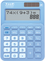 kalkulačka KW TR-1223DB-B dvouřádková modrá 120-1901 - 10 mst, 2dkov displej