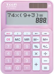 kalkulačka KW TR-1223DB-P dvouřádková růžová 120-1902 - 10 míst, 2řádkový displej