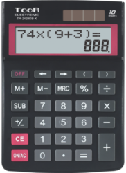 kalkulačka KW TR-2429DB-K dvouřádková černá 120-1903 - 10 mst, 2dkov displej