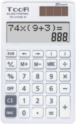 kalkulačka KW TR-310DB-W dvouřádková bílá 120-1904 - 10 mst, 2dkov displej