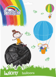 balónky 100ks Fiorello  černé metalic 10" 170-2501 - 100% přírodní kaučuk
