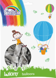 balónky 100ks Fiorello  stříbrné 10" 170-2502